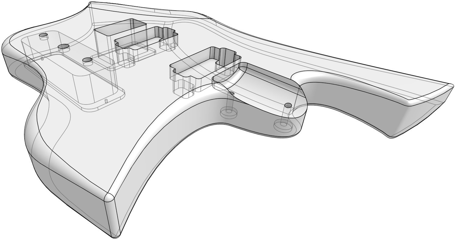 CAD view showing the flowing contours of the Valkyrie body