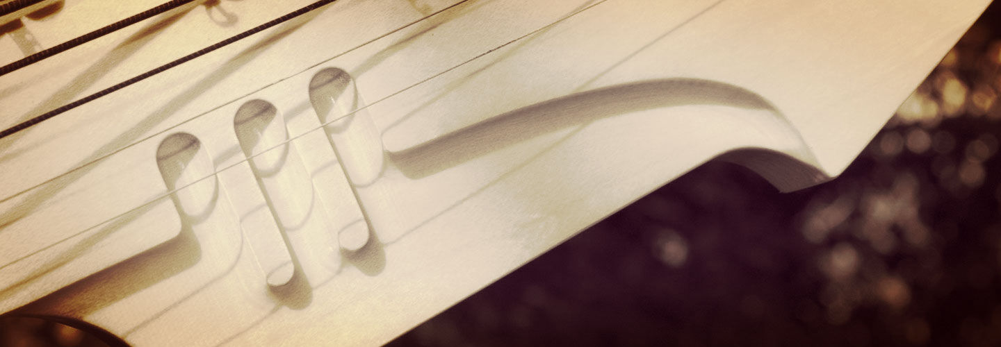 Headstock in monochrome