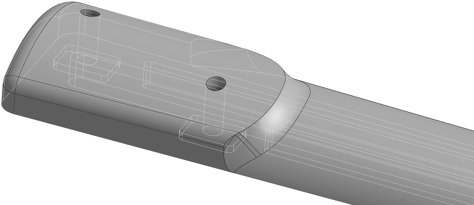 Enormous surface area contact between neck and body